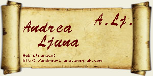Andrea Ljuna vizit kartica